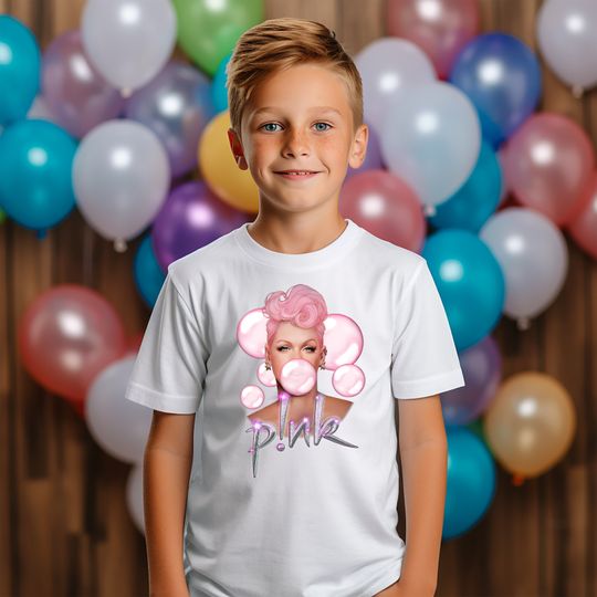 Discover Pink Summer Carnival T-Shirt, Pink Singer Tshirt, Cotton T-Shirt, Casual Short Sleeve Tee, Trending Fashion