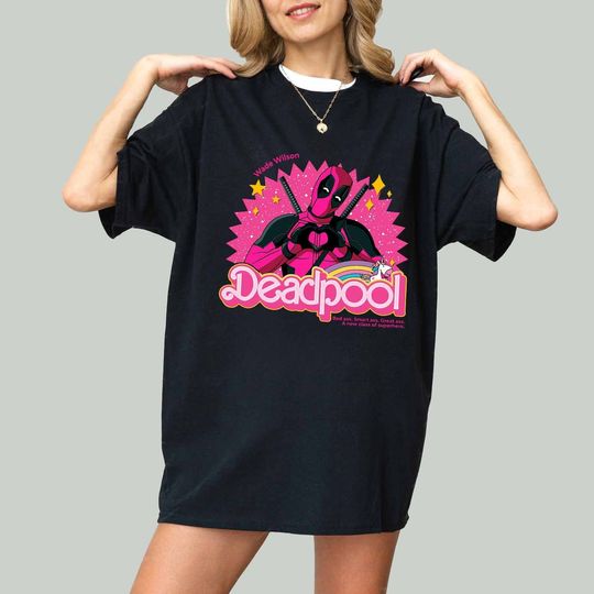 Vintage Deadpool Shirt, Marvel Deadpool Space Unicorn Tacos Graphic, Cotton T-Shirt, Casual Short Sleeve Tee, Trending Fashion