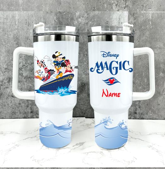 Disney Cruise TuTumblers 40 oz With Handle, Cup Large Capacity Insulation and Cooling Car Cup