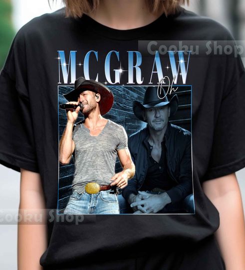 Retro Tim McGraw TShirt, Tim McGraw, Tim McGraw Trendy Tshirt, Cotton T-Shirt, Casual Short Sleeve Tee, Trending Fashion