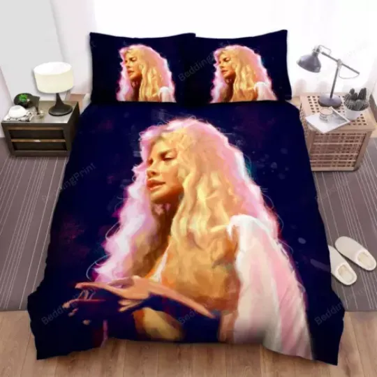 Stevie Nicks Soft and Comfortable Bedding Set, 3 Piece Of Set, All Size Available, Best Gift For Fan,  Bedroom Decoration