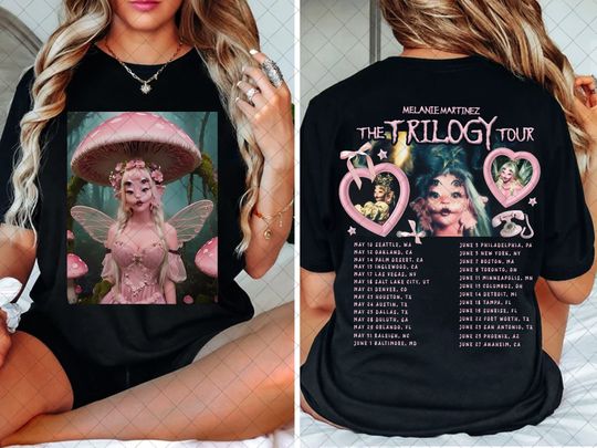 Melanie Martinez The Trilogy Tour 2024 Shirt, Double-sided Short Sleeve Shirt, Comfortable cotton Casual Tee, Music Fan Gift