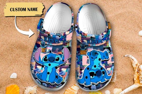 Custom Blue Dog Clog, Monster Clogs, Series Movie Sandals, Blue Dog Sandals, Funny Blue Dog Shoes, Magic Kingdom Shoes, Cartoon Fan Gift