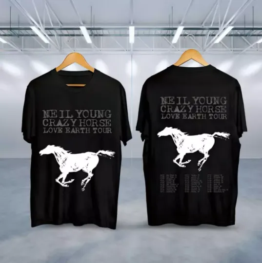 Neil Young and Crazy Horse 2024 Tour Double Sided T-Shirt | Multi-size | Extra Comfortable Short Sleeve Tee | Concert Outfit For Unisex