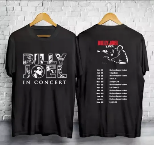 Billy Joel In Concert 2024 Music Tour Double Sided T-Shirt | Multi-size | Extra Comfortable Short Sleeve Tee | Summer Fashion