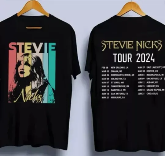 90s Stevie Nicks Concert Double Sided T-Shirt | Multi-size | Extra Comfortable Short Sleeve Tee | Summer Fashion