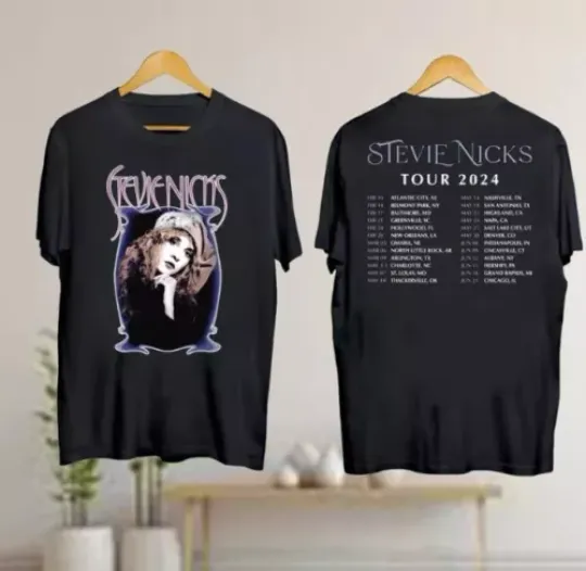 2024 Stevie Nicks Live In Concert Double Sided T-Shirt | Multi-size | Extra Comfortable Short Sleeve Tee | Summer Fashion