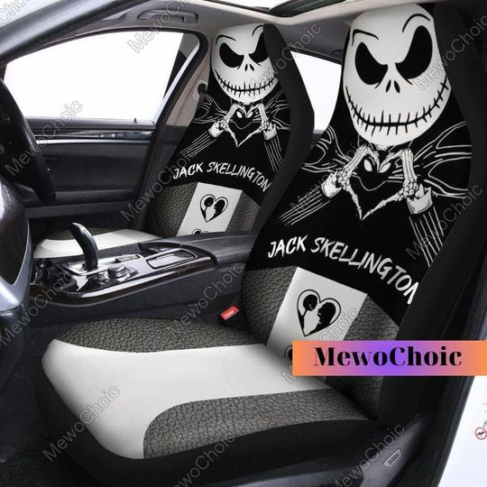 Jack Skellington Car Seat Cover, Car Seat Protector, Auto Seat Covers, Halloween Carseat Cover, Halloween Car Decorations