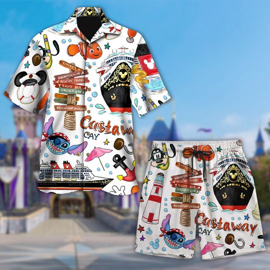 Blue Alien 3D All Over Printed Hawaiian Shirt, Cute Dog Character Diving Aloha Shirt, Family Summer Trip Matching Summer Vacation Shirt And Short