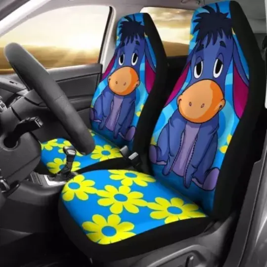 Silly Baby Eeyore Donkey Winnie The Pooh Floral Theme Car Seat Covers, Eeyore Car Seat Covers , Disney Car Seat Covers, Car Seat Protector, Car Seat Cover