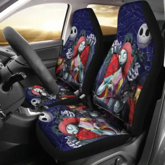 Jack Skellington And Sally Nightmare Before Christmas Car Seat Covers, Car Seat Protector, Car Seat Cover