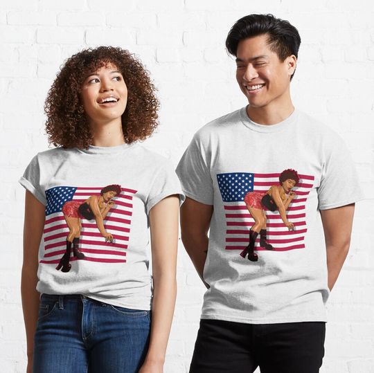 Ice Spice America Flag Classic T-Shirt, Casual Short Sleeve Shirt for Men, Women and Kids , Music Shirt For Fans, Gifts for Fans