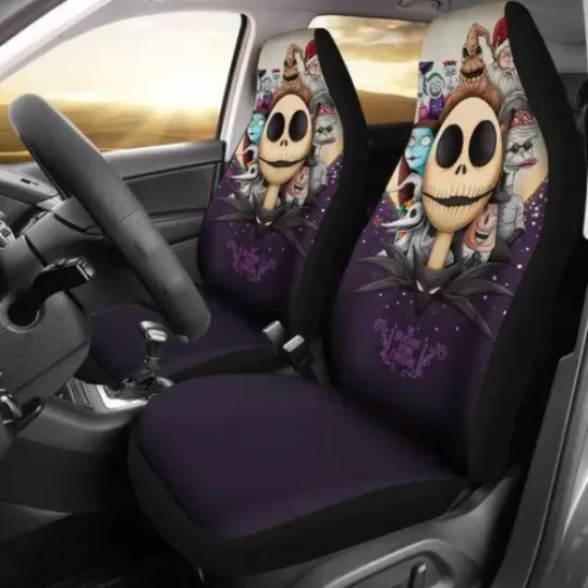 Nightmare Before Christmas Jack Skellington And Friends Car Seat Covers, Car Seat Protector, Car Seat Cover