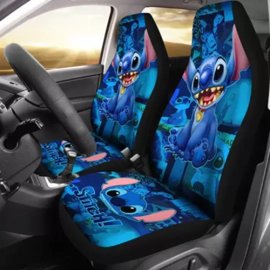 Discover Blue Stitch Lovers Lilo And Stitch Cartoon Car Seat Covers, Disney Car Seat Covers, Car Seat Protector, Car Seat Cover