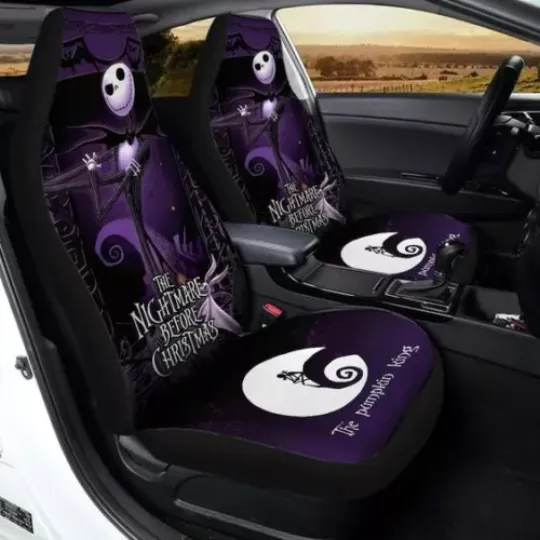 Nightmare Before Christmas Jack Skellington Lovers Car Seat Covers, Car Seat Protector, Car Seat Cover