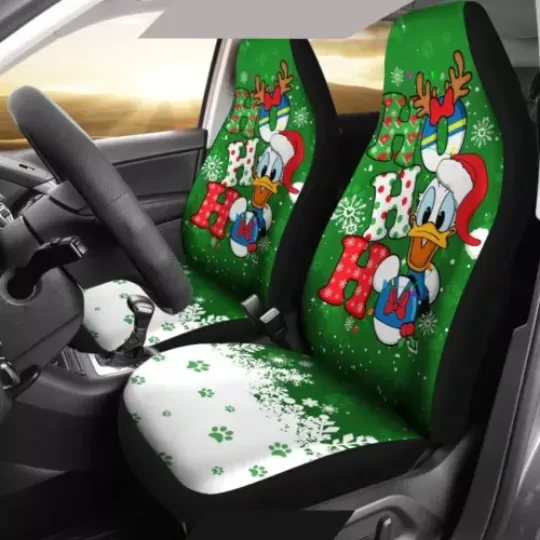 Donald Duck Santa Merry Christmas Car Seat Covers, Disney Car Seat Covers, Car Seat Protector, Car Seat Cover