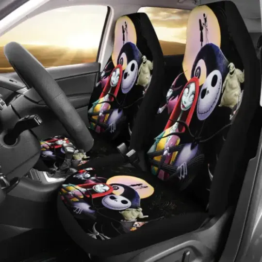 Jack Sally The Nightmare Before Christmas Car Seat Covers, Car Seat Protector, Car Seat Cover