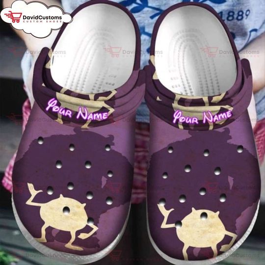Disney Pixar Monsters Inc Sulley Mike Custom Unisex Clogs, Personalized Clogs, Design Your Own Clogs