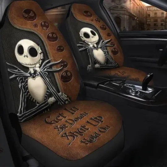 Jack Skellington Get In Sit Down Shut Up Hold On Car Seat Cover, Car Seat Protector, Car Seat Cover