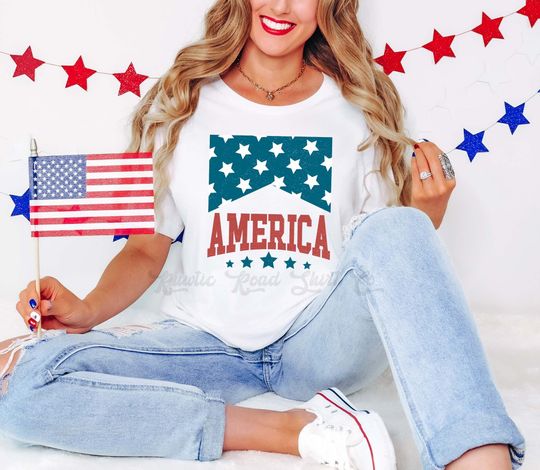 America Shirt, USA Shirt, 4th of July Shirt, Patriotic Shirt, Independence Day Shirt, Fourth of July Shirt,, Short Sleeve Tee
