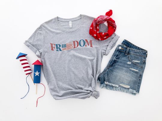 Freedom Shirt, American Freedom Shirt, America Shirt, American Flag Shirt, The USA Flag Shirt, 4th Of July Shirt,Independence Day Shirt, Short Sleeve Tee