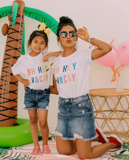Oh Hey Vacay Shirt | Mommy and me matching vacations shirts | Cotton Soft and Comfortable Short Sleeve Shirt | Family Trip Outfit | Vacay Mode Shirt