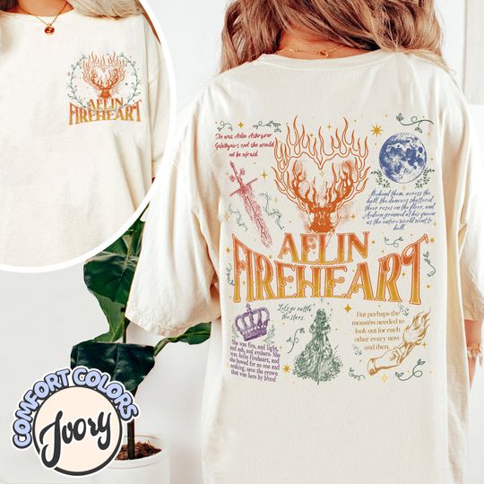 Throne Of Glass Fan Cottton Tshirt, Fireheart Tee, Bookish Shirt Acotar, Sjm Merch Acotar, Quote Bookish Gift, Aelin Quote Tee