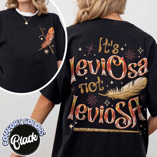 Its Leviosa Not Leviosa Cottton Tshirt, Hermione Shirt, Wizard Wand Shirt,Hermione Lovers Fan Shirt,Universal Studios Shirt,Hp Inspired