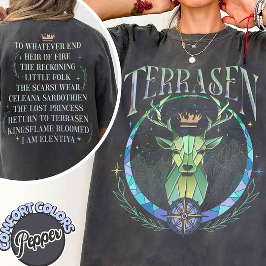 Sjm Quotes, Throne Of Glass Cottton Tshirt, Comfort Colors Sjm- Terrasen T-shirt, Throne Of Glass T-shirt, Reading Lover Gift, Book Lover T-shirt