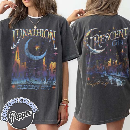 Lunathion Crescent City Cottton Tshirt, Bryce Tattoo, Bryce Quinlan Merch, Crescent City Sjm Merch, House Of Earth And Blood
