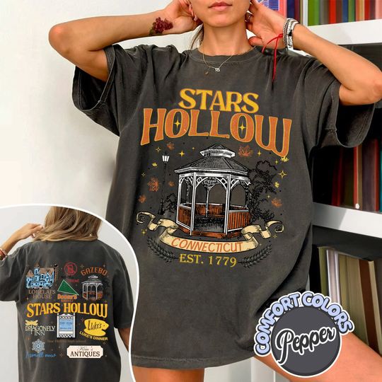 Stars Hollow Connecticut Cottton Tshirt, Luke's Diner Shirt, Founded 1779, Stars Hollow Book Club Shirt, Rory Lorelai Dragon Fly