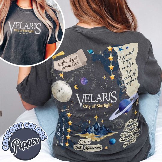 Velaris Acotar Cottton Tshirt, To The Stars Quote Tshirt, Acotar Night Court, Acotar Fan Gifts, Sjm Merch, Don't Let The Hard Days