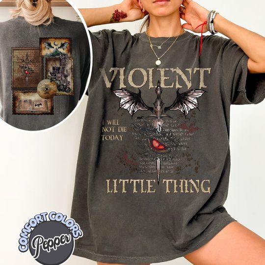 Fourth Wing Fan Cottton Tshirt, Dragon Rider Shirt, Basgiath War College Shirt, Violet Sorrengail Shirts, Violent Little Thing T-Shirt