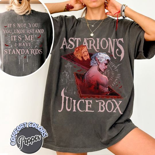 Funny Astarion Game Fan Cottton Tshirt, Astarion Bg3 Shirts, Astarions Juice Box Bg3 TShirt,Girl Dinner Shirt,High Elf Gaming Apparel