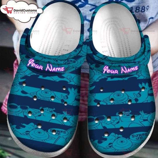 Disney Pixar Sulley Mike Monsters University Custom Unisex Clogs, Personalized Clogs, Design Your Own Clogs, Custom Classic Footwear