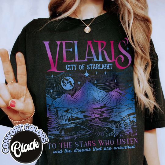 Velaris City Of Starlight Acotar Cotton T-shirt,The Night Court Shirt,Bookish Gift,Court Of Thorns And Roses, City Of Starlight Shirt
