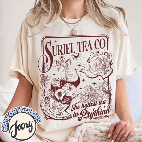 Suriel Tea Co Cotton T-shirt, Acotar Tea Tshirt, Book Lover Shirt, Gift For Rhysand Fan,The Night Court Gift Shirt,Sarah J Maas Shirt