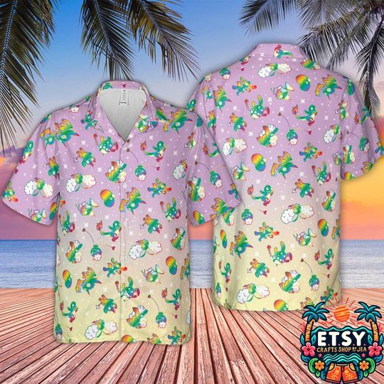 PKM Hawaiian Shirt, PKM Pattern Hawaiian Shirt, PKM Button Up Shirt, PKM Summer Shirt, PKM Fan Gifts