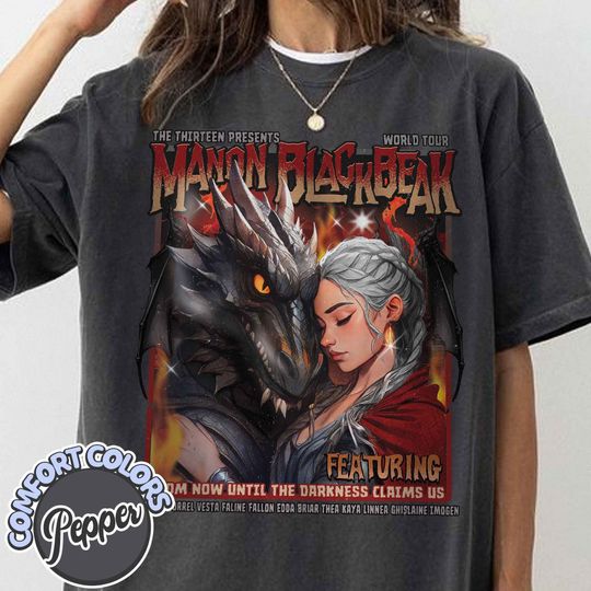The Thirteen Cotton T-shirt, Throne Of Glass T-shirt Manon Blackbeak, Acotar Crescent City, Sjm Merch Terrasen Bookish Shirt