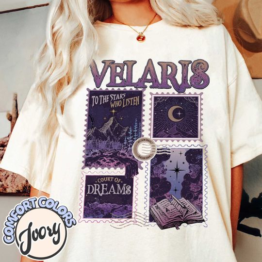 Velaris Acotar Cotton T-shirt, To The Stars Who Listen Quote Shirt, Velaris Night Court Shirt, Bookish Gift, Sjm Universe Merch