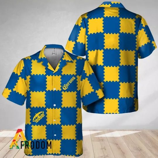 Corona Beer Hawaiian Shirt, Polyester Comfortable Summer Short Sleeve Shirt, Beach Outfit, Father's Day Gifts