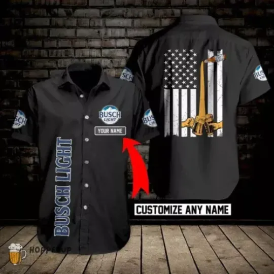 Discover Personalized Light Beer Hawaiian Shirt, Polyester Comfortable Summer Short Sleeve Shirt, Beach Outfit, Father's Day Gifts