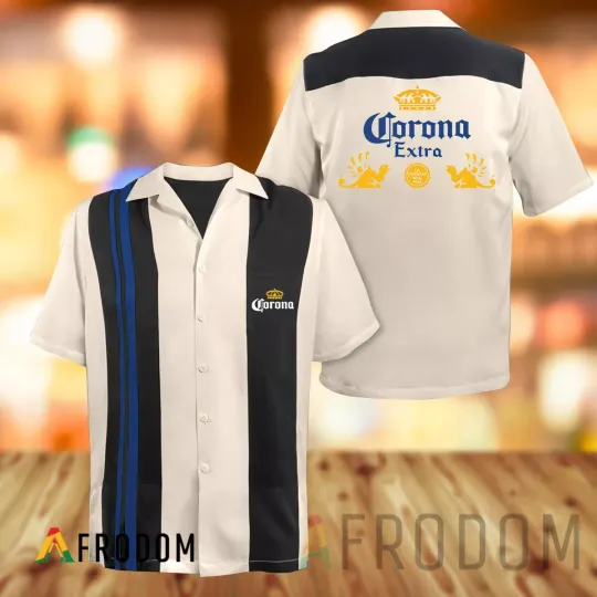 Corona Beer Hawaiian Shirt, Polyester Comfortable Summer Short Sleeve Shirt, Beach Outfit, Father's Day Gifts