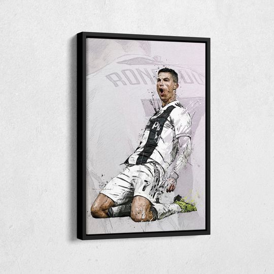 Cristiano Ronaldo Premium Matte Vertical Posters, Celebration Soccer Player Juventus Hand Made Posters, Wall Art Home Decor