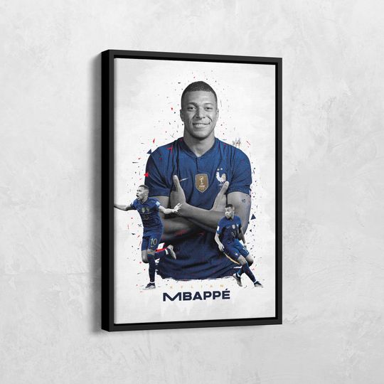 Mbappe Premium Matte Vertical Posters, World Cup Wall Art, Soccer Player Poster, Soccer Art, Saint German, Sport Decor