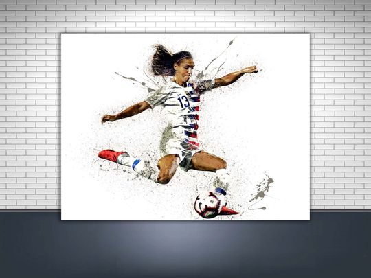 Alex Morgan Poster Print, Gallery Premium Matte Vertical Posters, Man Cave, Kids Room, Game Room, Bar
