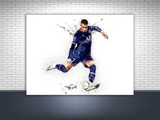 Kylian Mbappe Premium Matte Vertical Posters, Man Cave, Kids Room, Game Room, Bar
