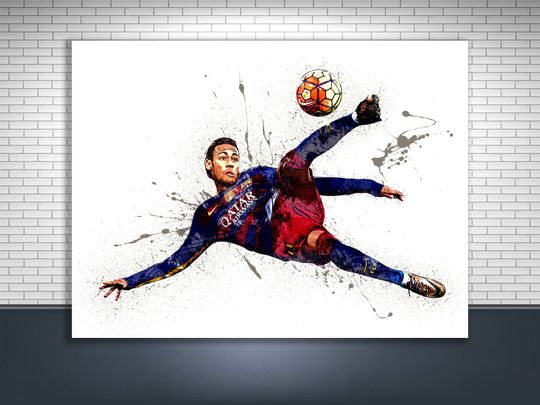 Neymar Premium Matte Vertical Posters, Brazil, Man Cave, Kids Room, Game Room, Bar