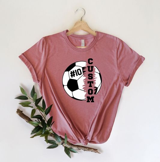 Custom Soccer Player Number Shirt, Short Sleeve Cotton Shirt, Soccer Team Shirt, Game Day Vibes Shirt, Summer Fashion