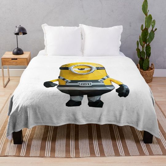 Cute Minion Cartoon Throw Blanket, Comfortable Blanket for Men, Women, Kids, Home Decor Gift Ideas